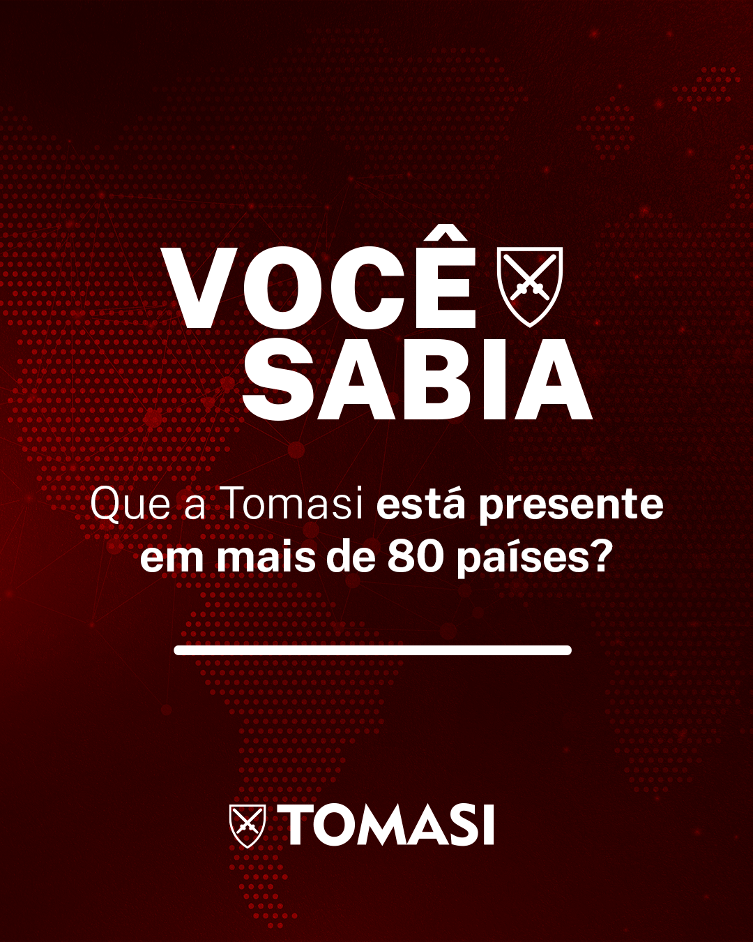 Atendemos em + de 80 países! Feed