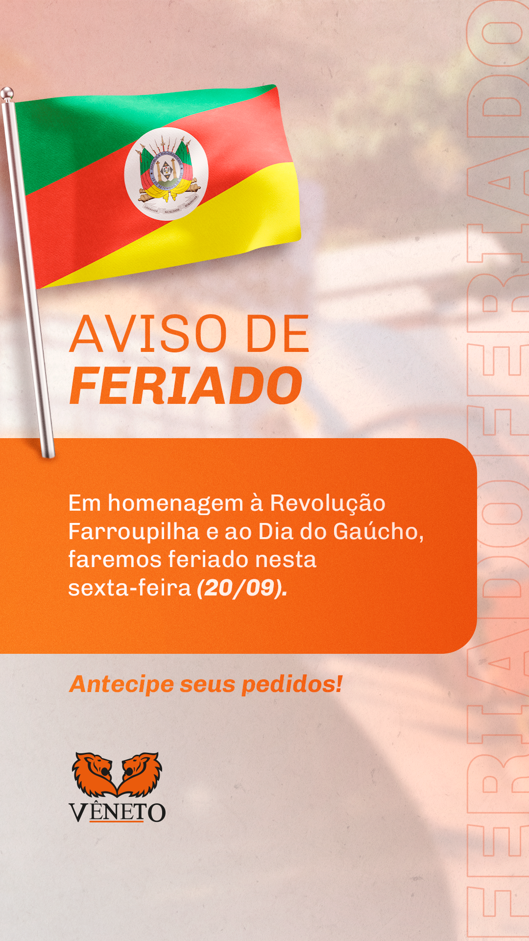 COMUNICAÇÃO FERIADO [ESTÁTICO] - somente story - postar 17.09 v3