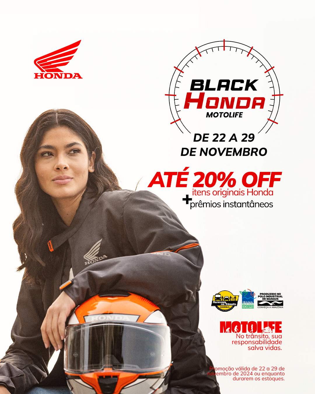 ROUPAS E AFINS BLACK HONDA MOTOLIFE