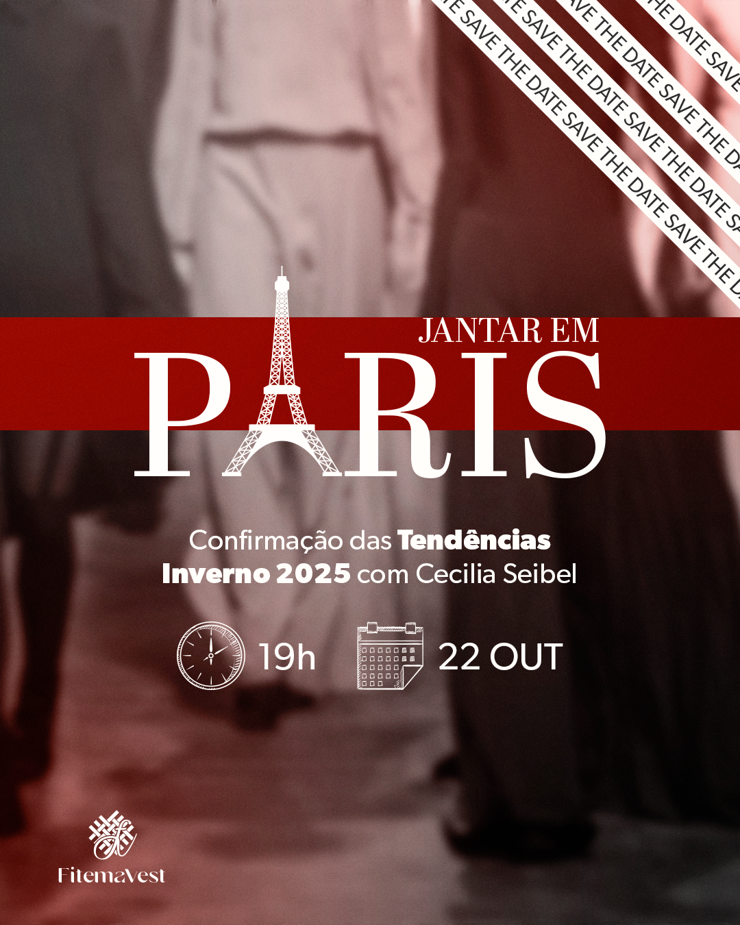 SAVE THE DATE JANTAR EM PARIS